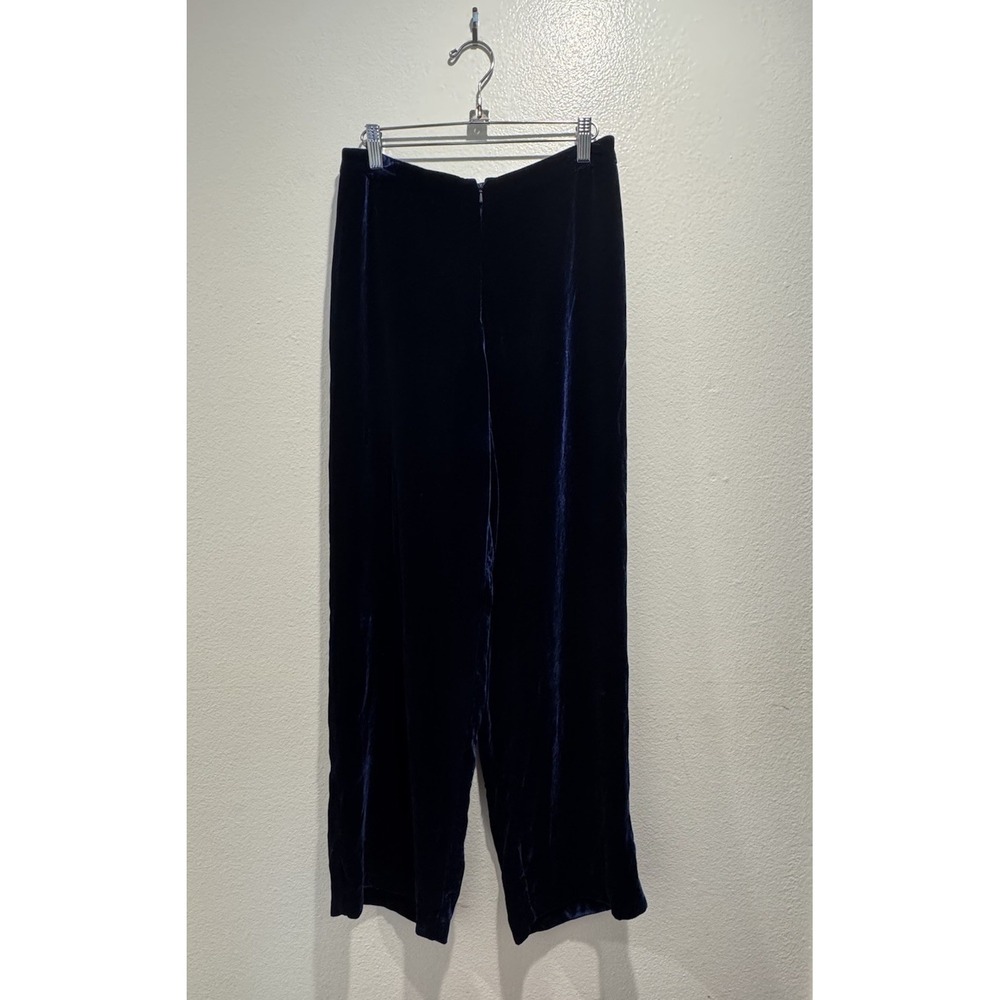 Vintage Merona Y2K Blue Velvet Pants Silk Blend Whimsigoth Grunge 90s Look Glam